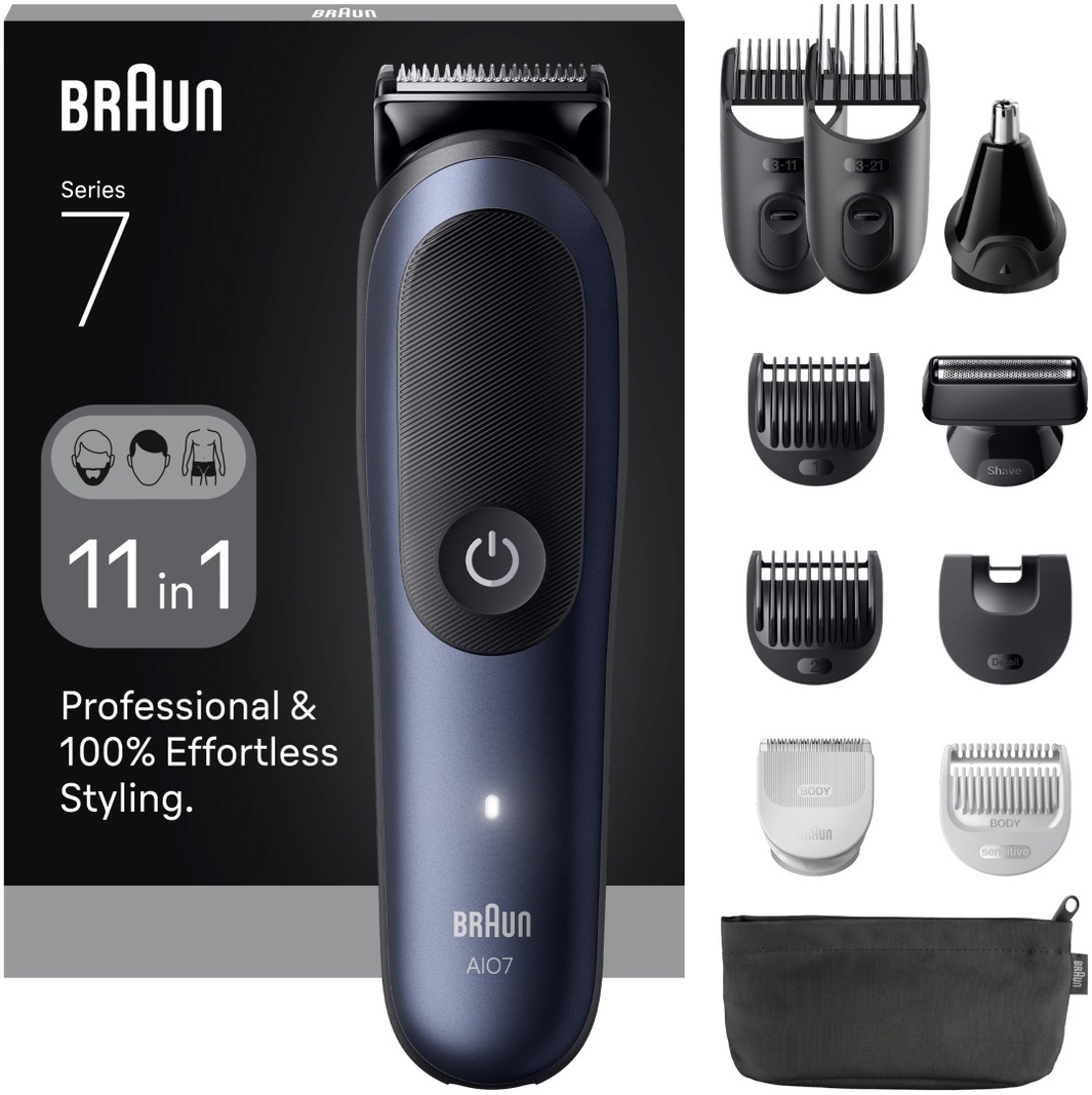 Braun триммер для бороды и усов, для носа, для ушей, для стрижки AIO7540