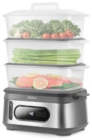 Пароварка Kitfort КТ-6280 9 л, бело-серая