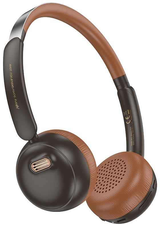 Наушники Hoco W62, коричневые