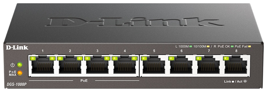 Коммутатор D-link DGS-1008P/F3A