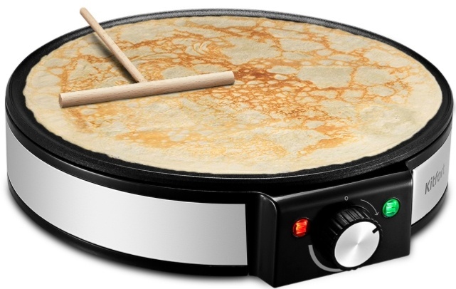 Блинница Kitfort KT-1678, черно-серебристая