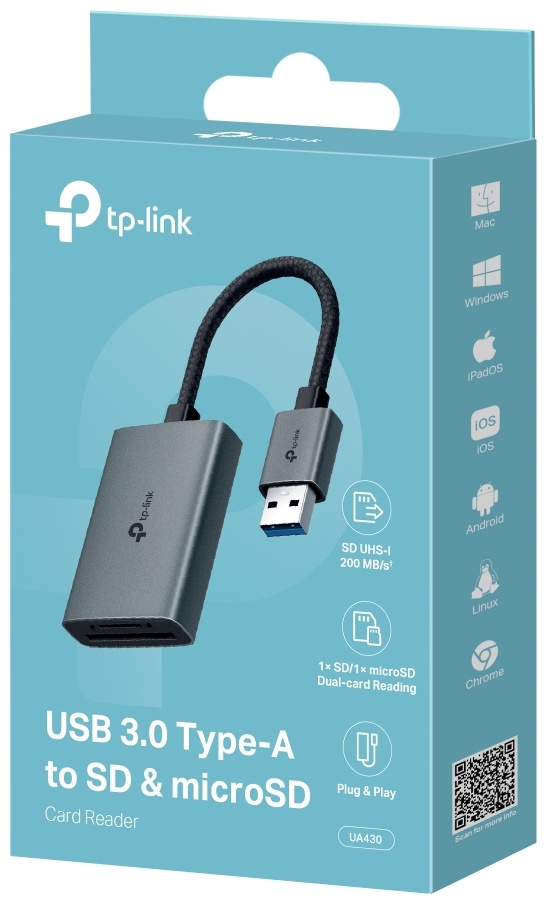 Картридер TP-Link UA430 SD, SDHC, microSD, SDXC, micro SDHC, micro SDXC