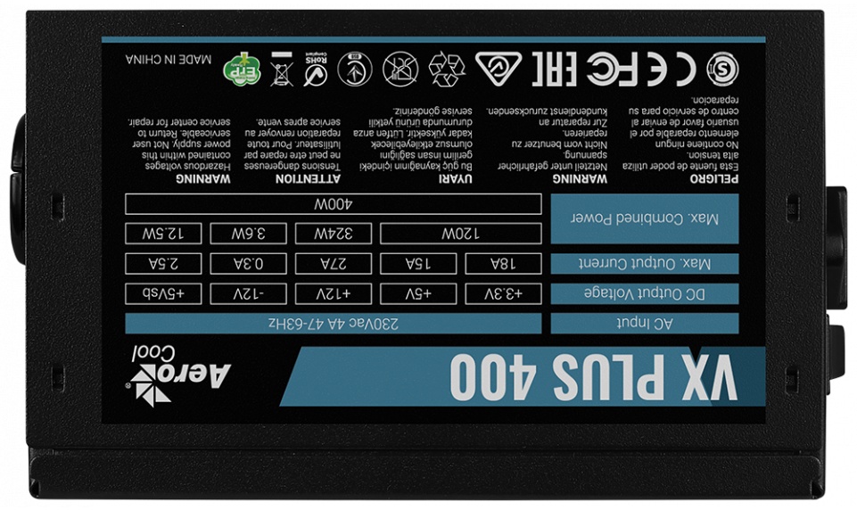 Блок питания AeroCool VX PLUS Stealth 400 400 Вт