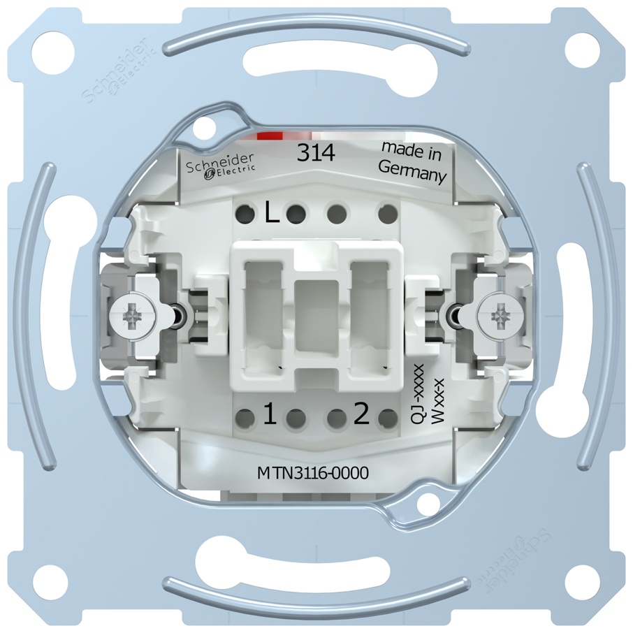 Выключатель клавишный Schneider Electric MTN3116-0000, серый