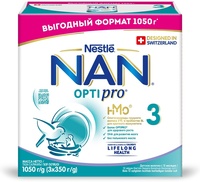 Смесь NAN Optipro 3, с 12 месяцев, 1050 г