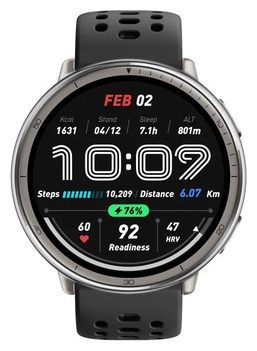 Смарт-часы Amazfit Active 2 46 мм серебристый-черный