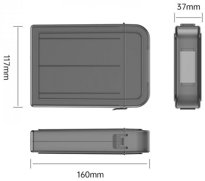 Внешний бокс Orico PPH35-GY-BP прозрачный