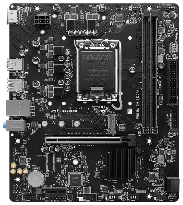 Материнская плата MSI PRO H610M-S DDR4