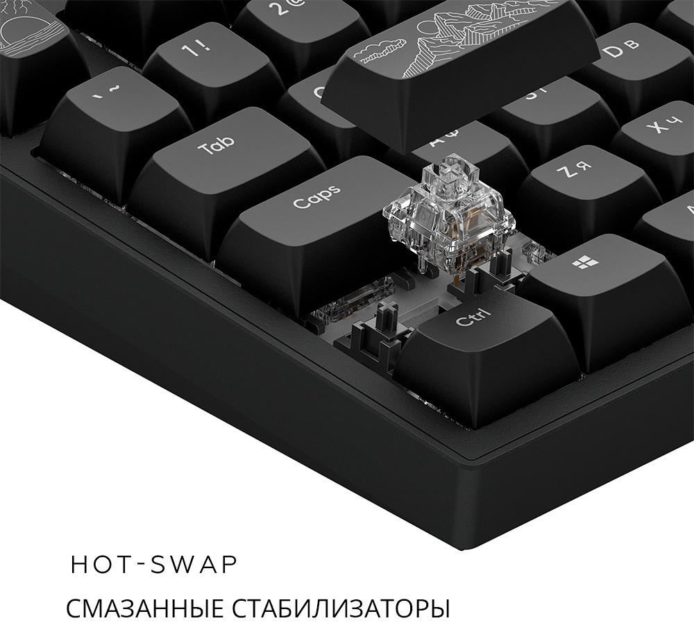 Клавиатура DARK PROJECT ALU81A Terra Nostra черный