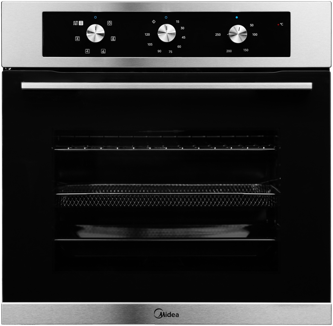 Духовой шкаф Midea MO12000 X черный, стальной