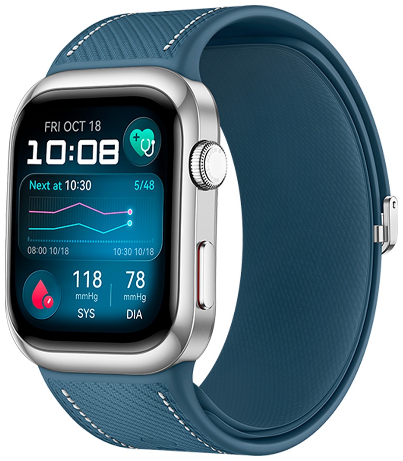 Смарт-часы Huawei WATCH D2 48 мм серебристый-синий