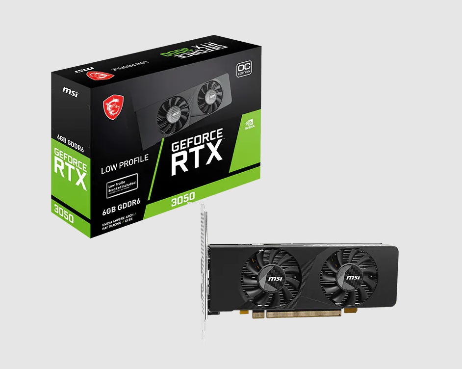 Видеокарта MSI RTX 3050 LP E 6G OC 6 Гб