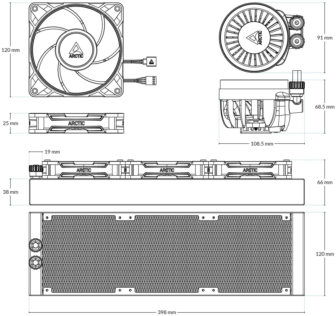 Кулер Arctic Liquid Freezer III Pro 360 A-RGB (White) ACFRE00188A