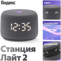 Умная колонка Яндекс Станция Лайт 2 серая (YNDX-00026GRY)