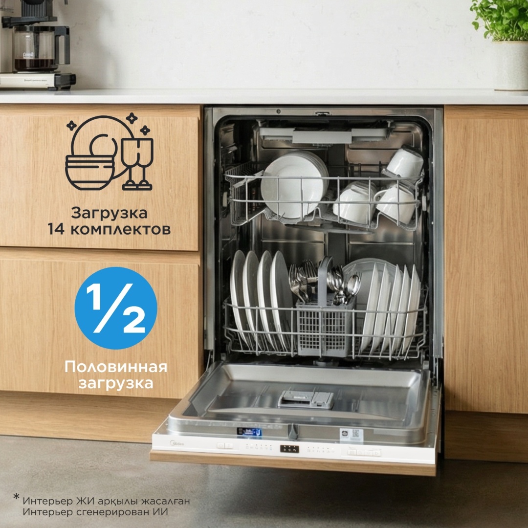 Посудомоечная машина Midea MID60S070i серый, белый