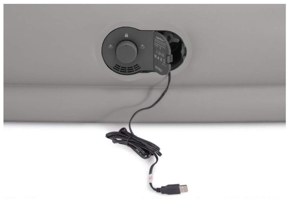 Надувной матрас Intex 64114, 203x152x30 см, насос встроенный