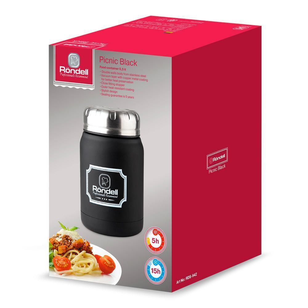 Термос для еды Rondell RDS-942 0,5л, черный