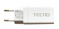 Сетевой адаптер tecno 2USB 2.1A белый