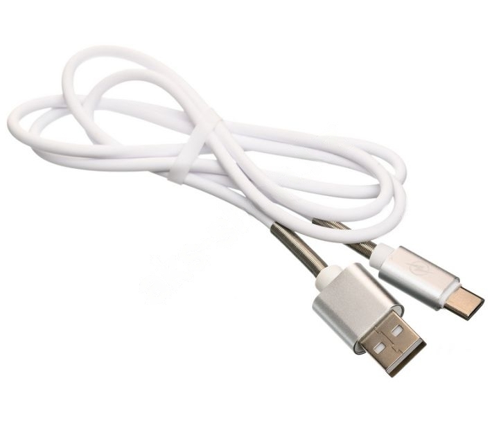 Кабель USB Цветной KUCVPTC Type-C 1 м белый