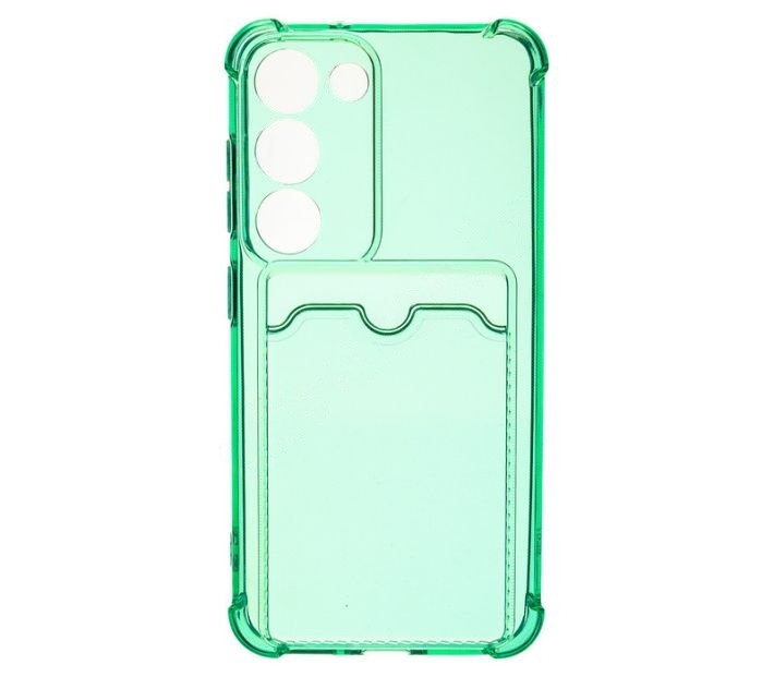 Чехол-накладка \"Визитница\" с карманом для Samsung Galaxy S23 (зеленый)