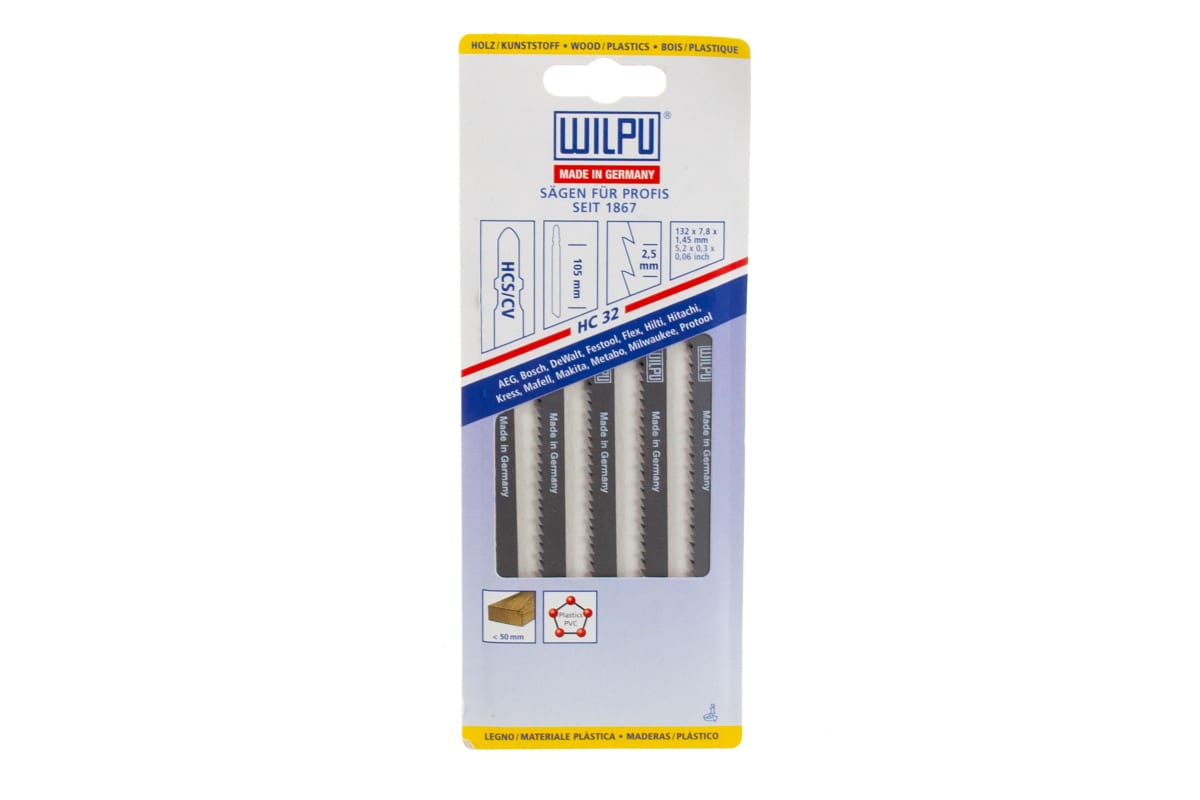 Пилка для лобзика Wilpu HC 32 212000005 5 шт