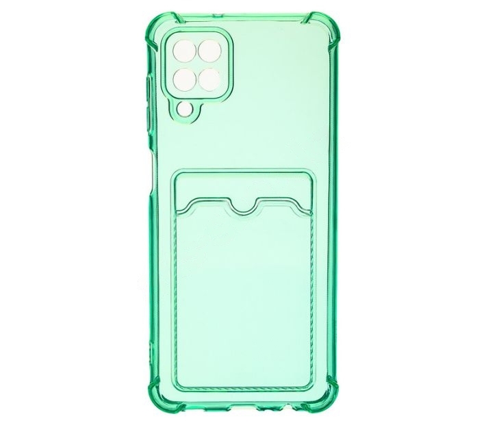 Чехол-накладка "Визитница" с карманом для Samsung Galaxy A12 (зеленый)