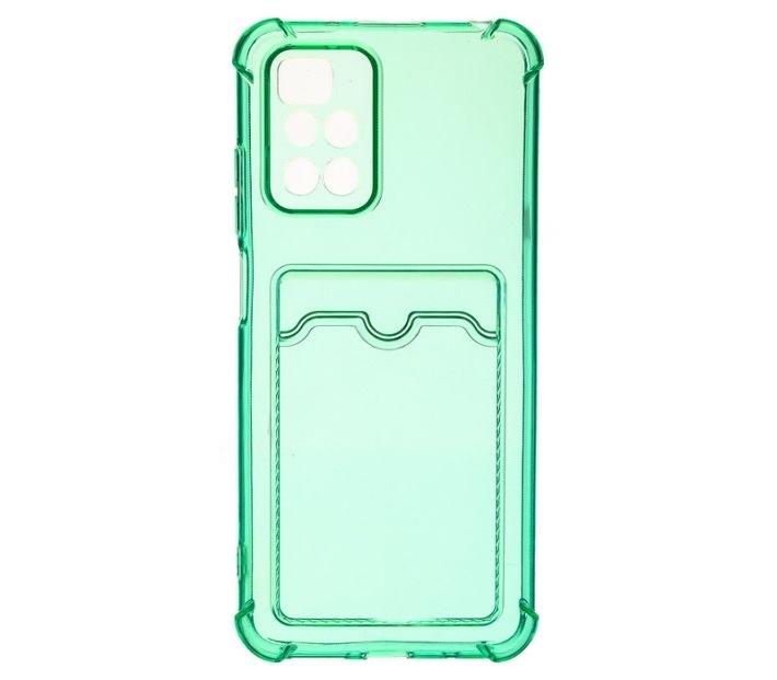 Чехол-накладка \"Визитница\" с карманом для Xiaomi Redmi 10 (зеленый)