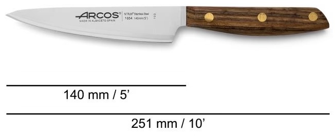 Нож поварской ARCOS 165400, лезвие: нержавеющая сталь 1 шт