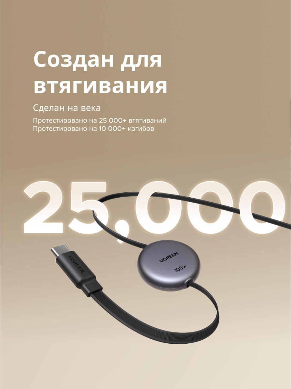 Кабель Ugreen USB Type-C - USB Type-C 1 м L531 (65905)