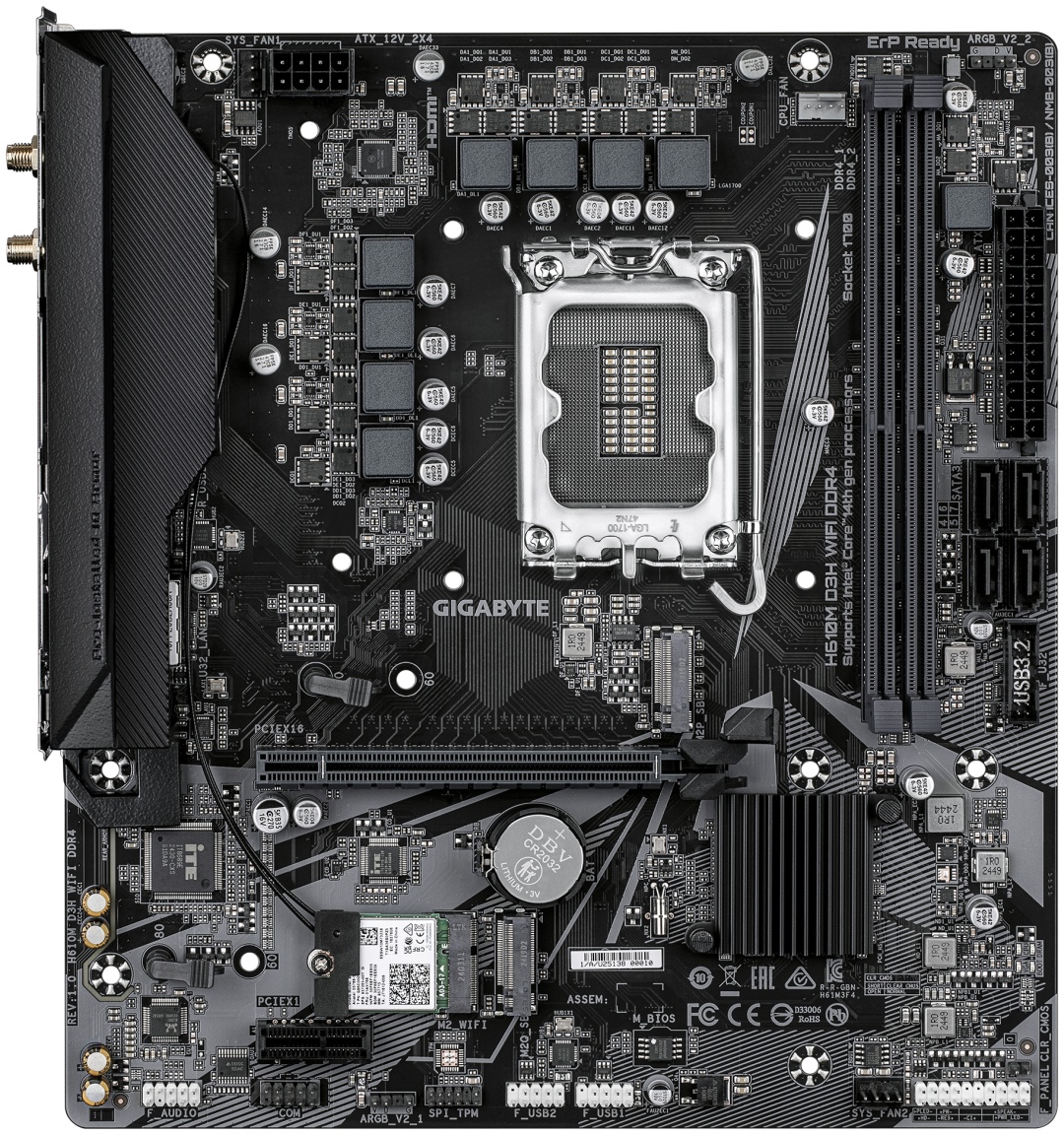 Материнская плата GIGABYTE H610M D3H WIFI DDR4