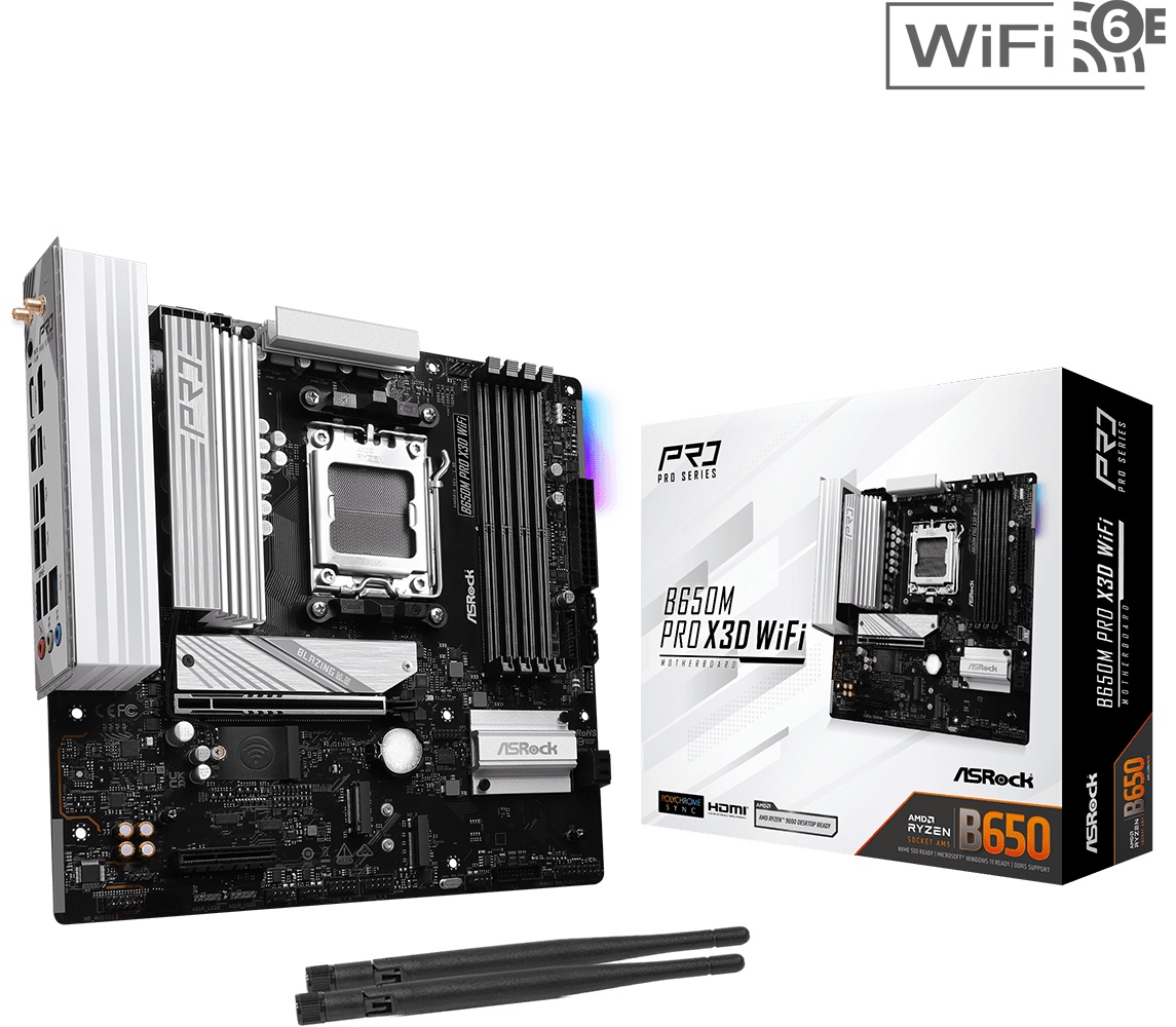 Материнская плата ASRock B650M PRO X3D WIFI