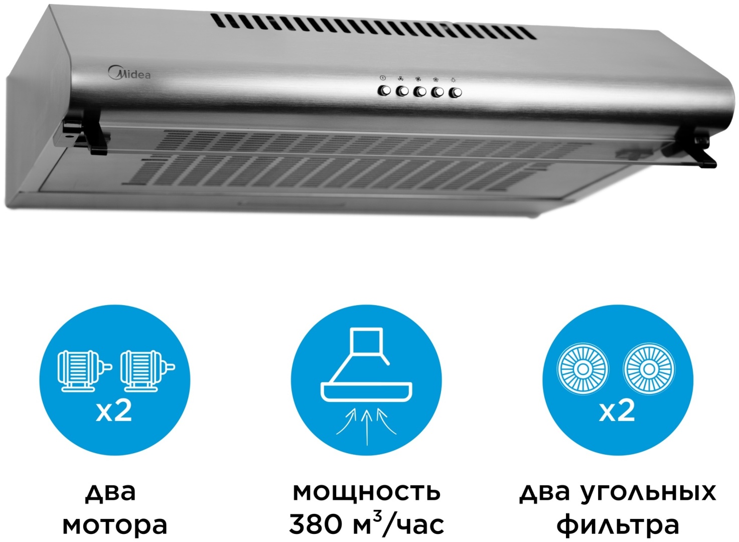 Вытяжка Midea MH60T349 X стальной
