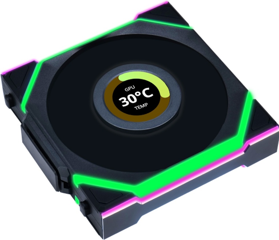 Вентилятор LIAN LI UNI FAN SL WIRELESS LCD 120 Reverse Blade, G99.12RSLLCD1W1B.00