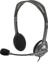 Наушники Logitech Stereo Headset H111 серые-черные