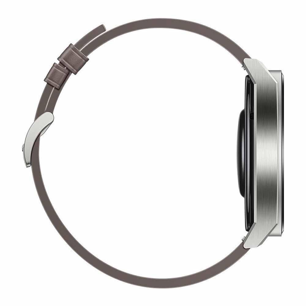 Смарт часы Huawei Watch GT 3 Pro Light Titanium Case Gray Leather Strap, 46 мм