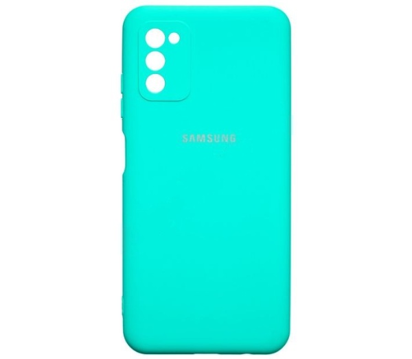 Чехол-накладка &quot;Silicone cover&quot; для Samsung Galaxy A03S (мятный)