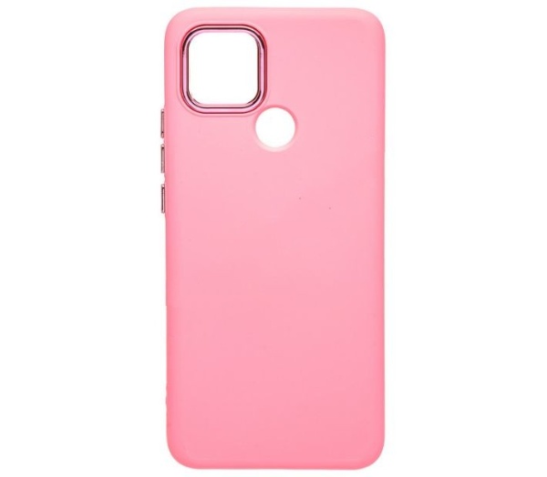 Чехол-накладка &quot;Metal-Silicone case&quot; для OPPO A15/15S (4G) (розовый)