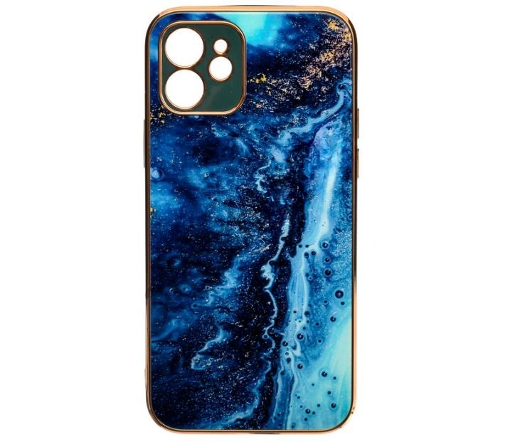 Чехол-накладка &quot;Gold marble&quot; с защитой камеры для iPhone 12