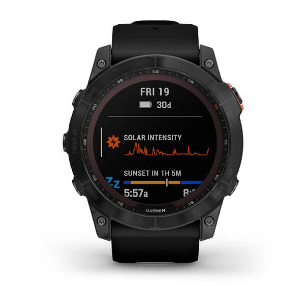 Смарт-часы Garmin Fenix 7X Solar 010-02541-01, серые с черным силиконом