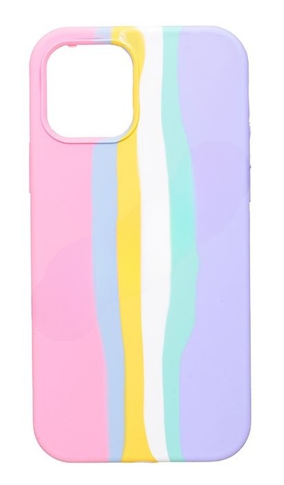 Чехол-накладка "Rainbow" case для iPhone 12 mini (розово-сиреневый)