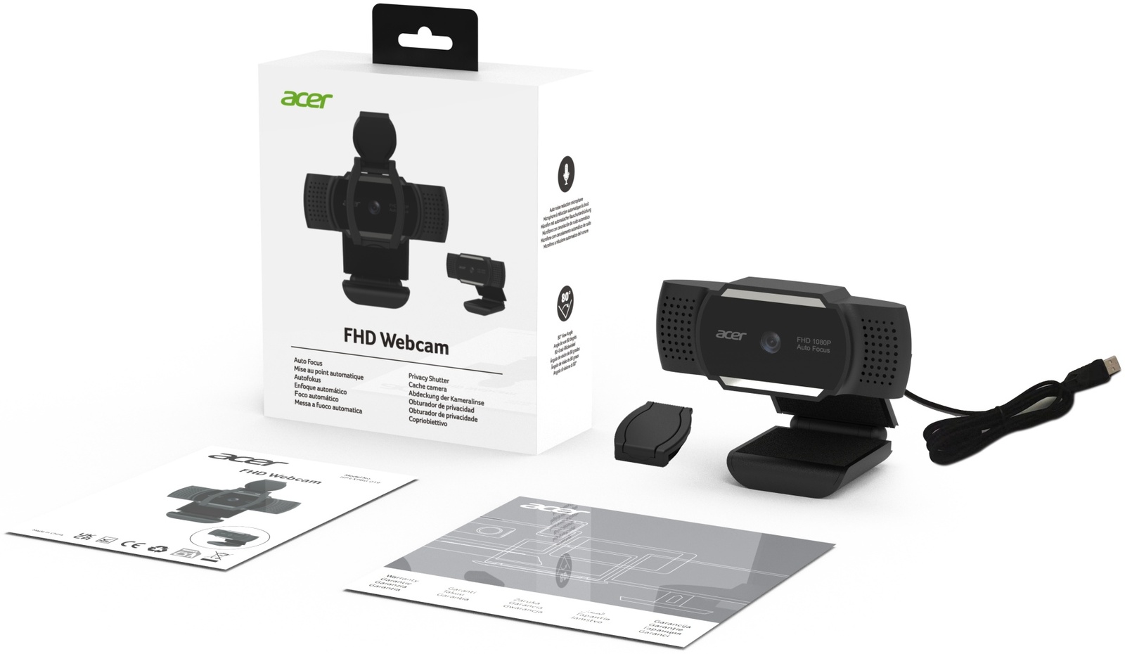 Веб-камера Acer USB Webcam 2.0 Мп / HP.EXPBG.019