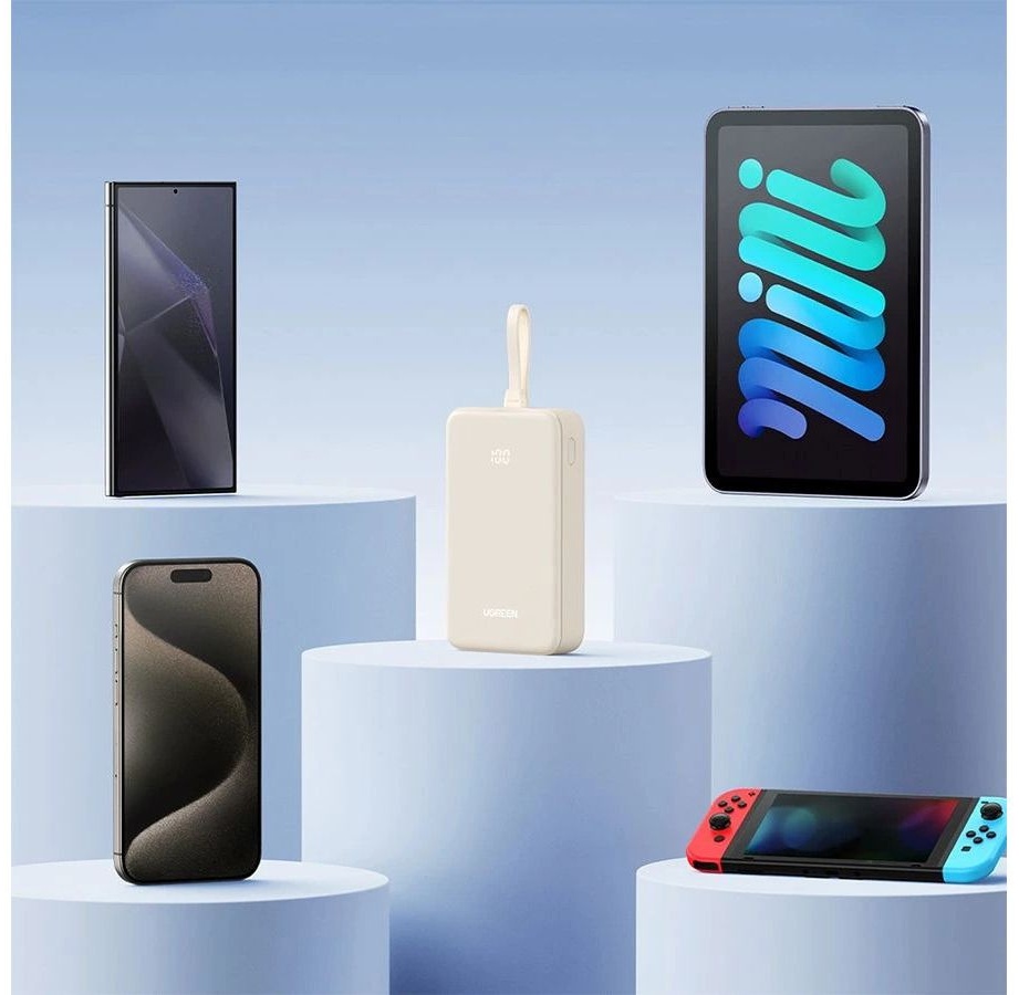 Внешний аккумулятор Ugreen PB521 20000 мАч 30 Вт бежевый