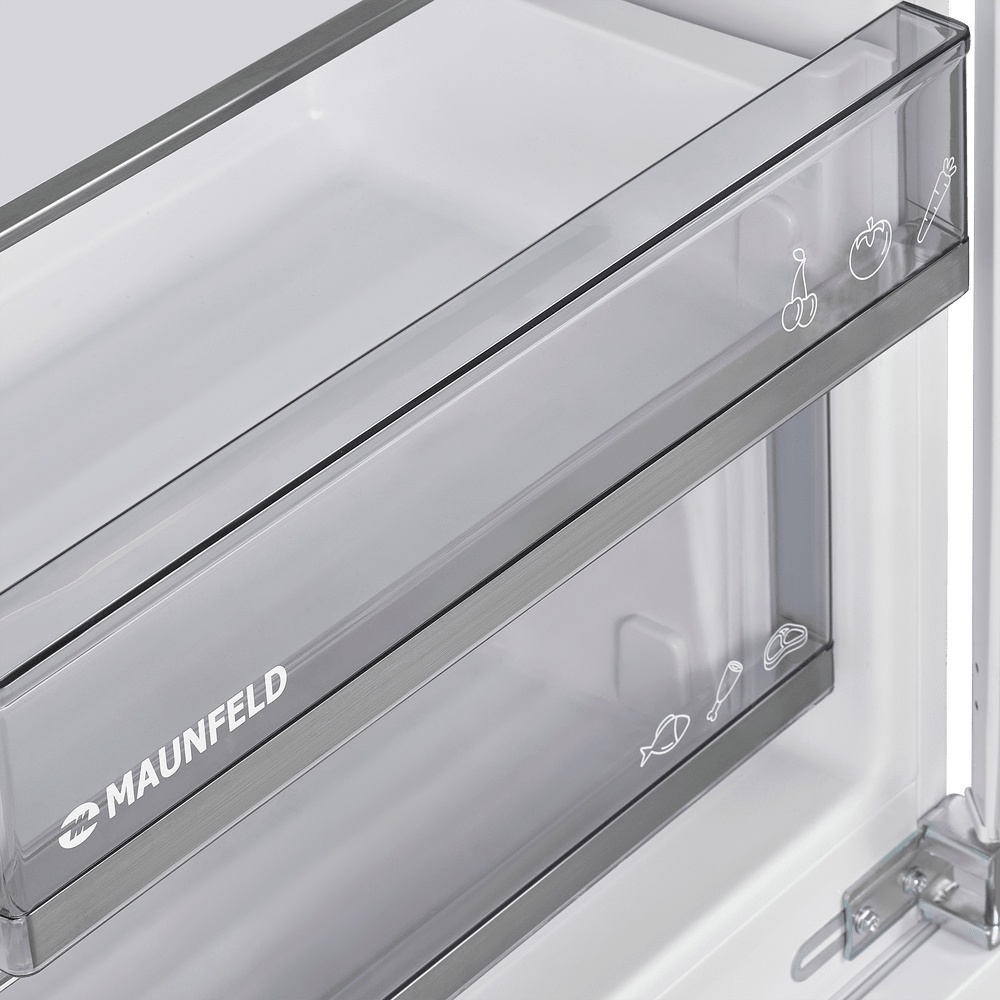 Холодильник MAUNFELD MBL177SWGR Inverter белый
