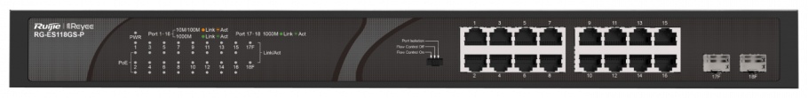 Коммутатор Ruijie RG-ES118GS-P