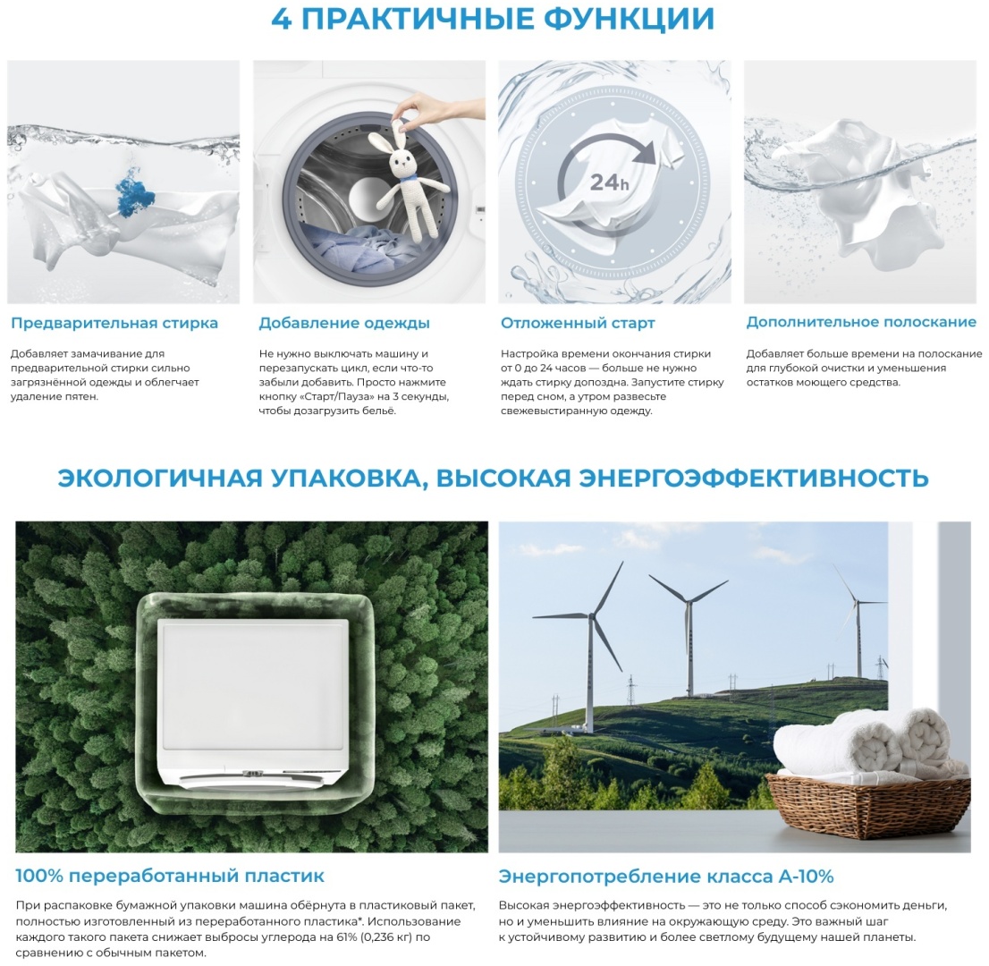 Стиральная машина Midea MF01814BS47/W белый