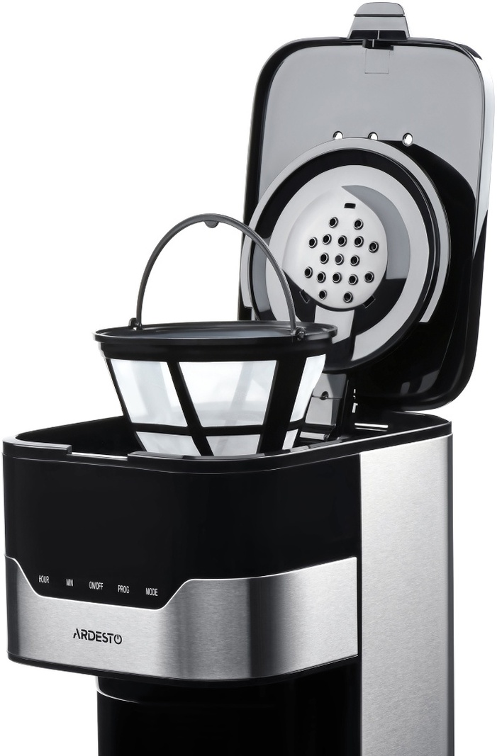 Кофеварка Ardesto FCM-D3100 черно-серебристая
