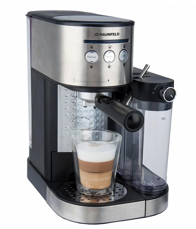 Кофеварка Maunfeld MF-720S PRO серебристая