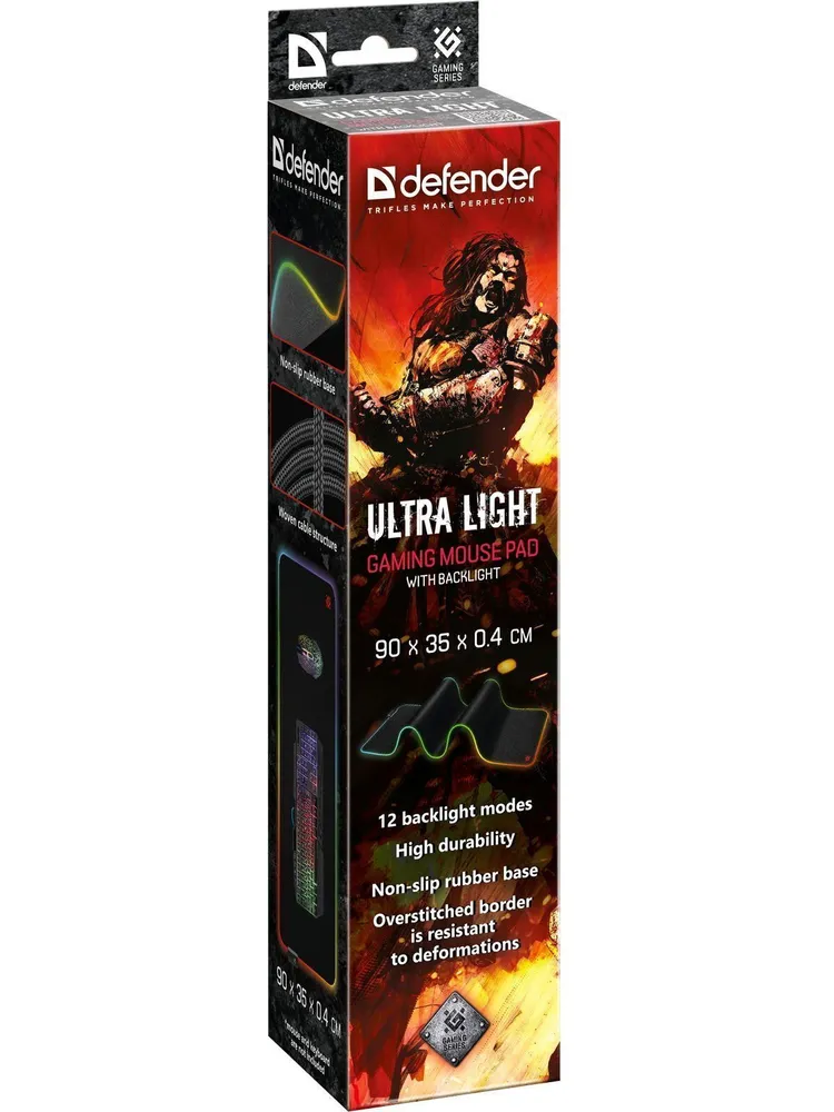 Коврик для мыши Defender Ultra Light черный