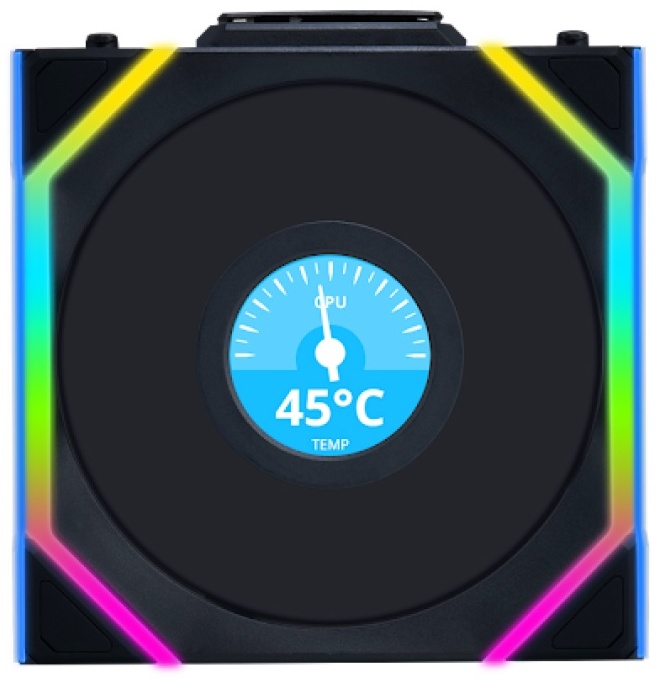 Вентилятор LIAN LI UNI FAN SL WIRELESS LCD 120 Reverse Blade, G99.12RSLLCD1W1B.00