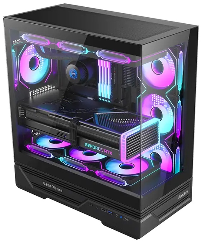 Корпус HuntKey GX760A Fortune черный